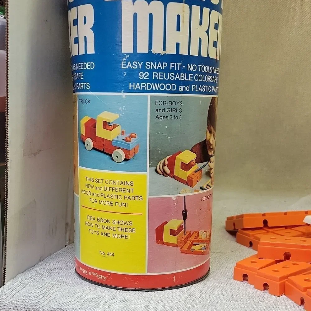TinkerToy Toy‎ Maker Easy Snap Reusable Wood Plastic No 444